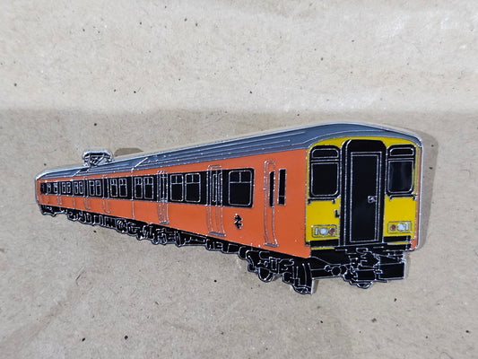 Strathclyde Orange/Black Class 318 Enamel Brooch Pin Badge