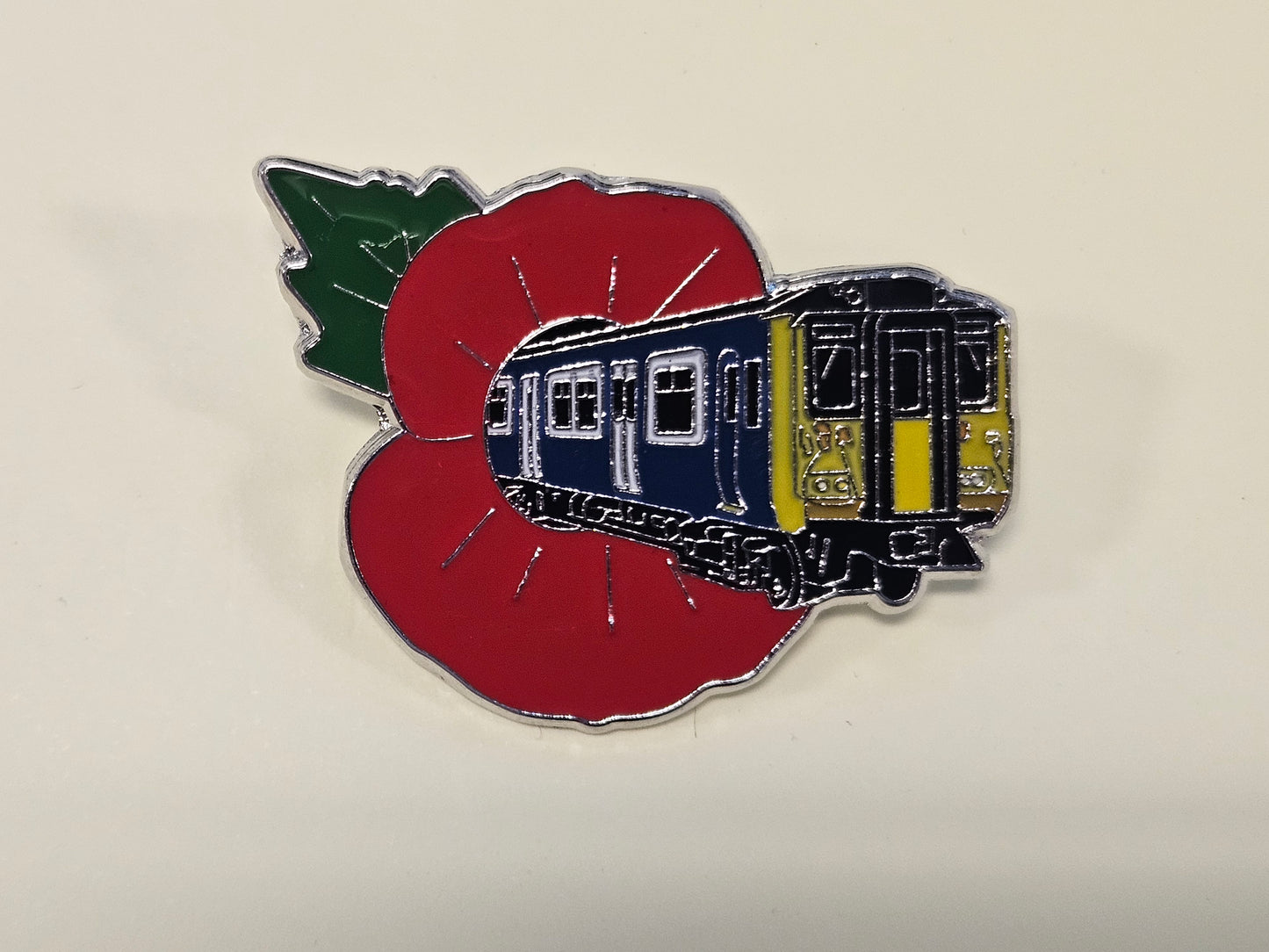 BR Blue (SWR Revised) Class 455 (Poppy Appeal) Brooch Pin Badge