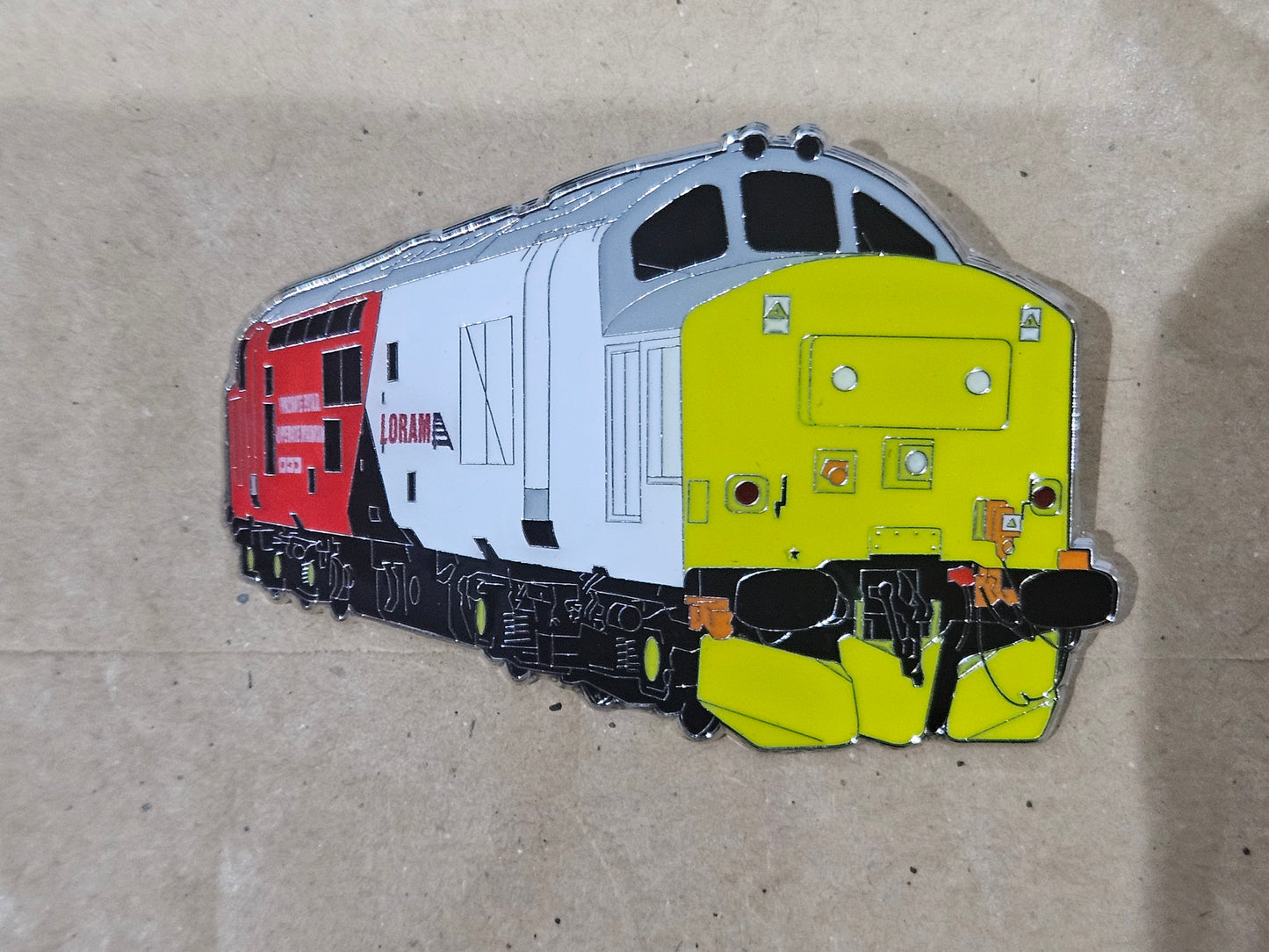 LORAM Rail Class 37 Enamel Brooch Pin Badge