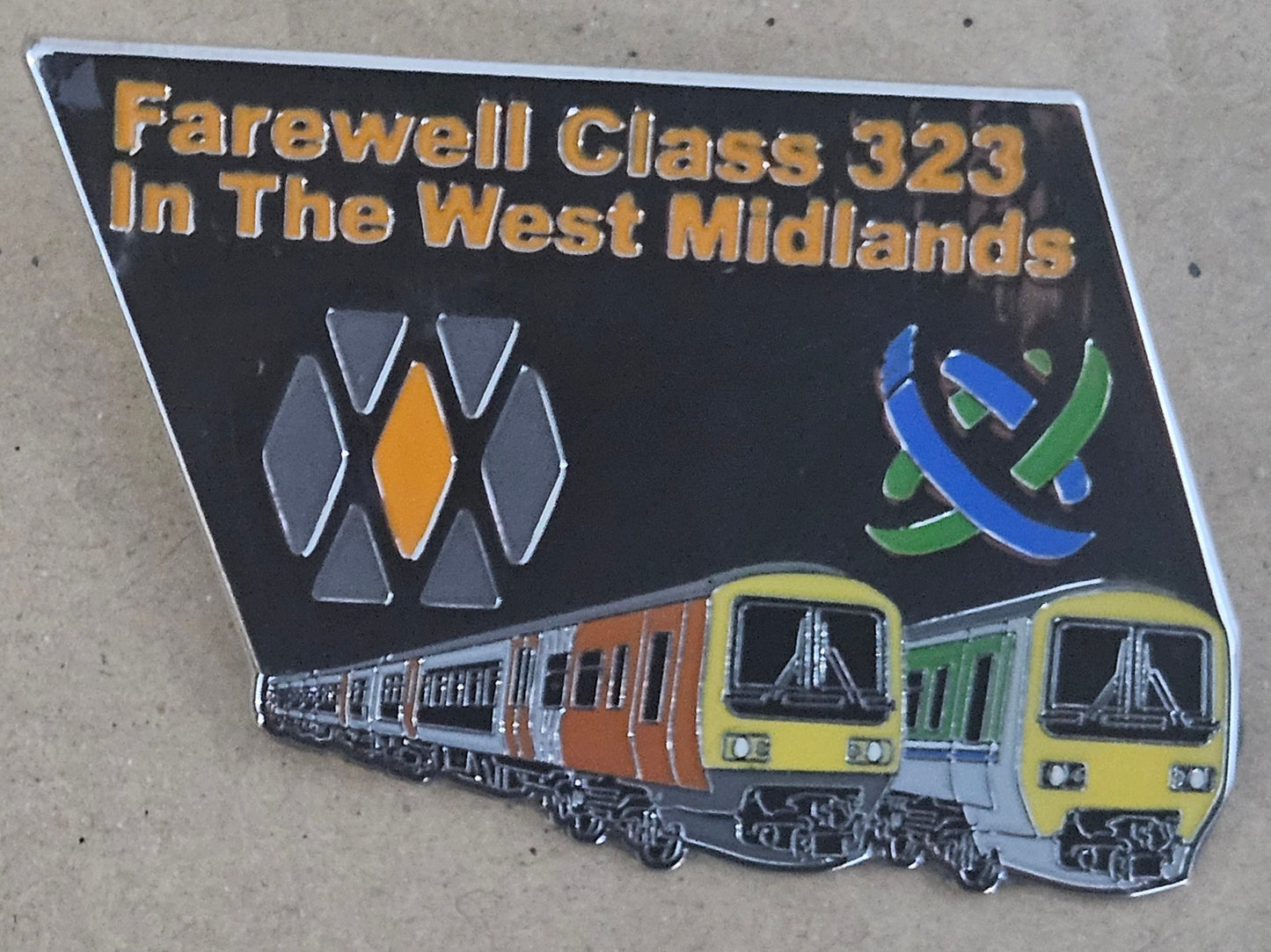 West Midlands Railway Class 323 Farewell Enamel Butterfly Pin Badge